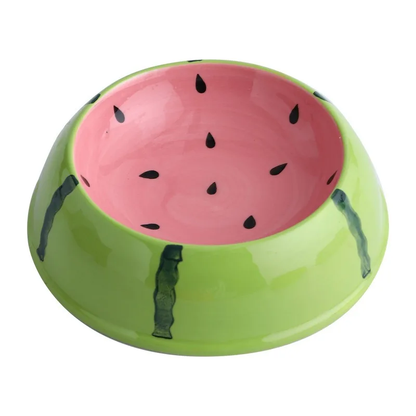Small Ceramic Dog and Cat Bowl Fruit Design Pet Dish