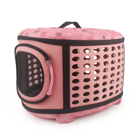 Semi-Rigid Pet Carrier Bag for Dogs and Cats Travel Tote